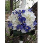 Lumanari nunta sferice hortensie si iris