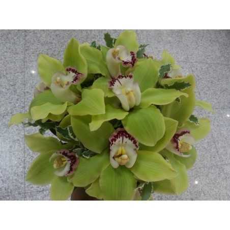 Buchet nunta orhidee verde