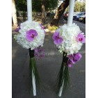Lumanari nunta hortensie si orhidee