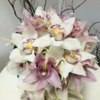 Buchet mireasa orhidee si astilbe