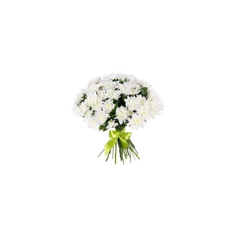 Buchet floral crizanteme albe