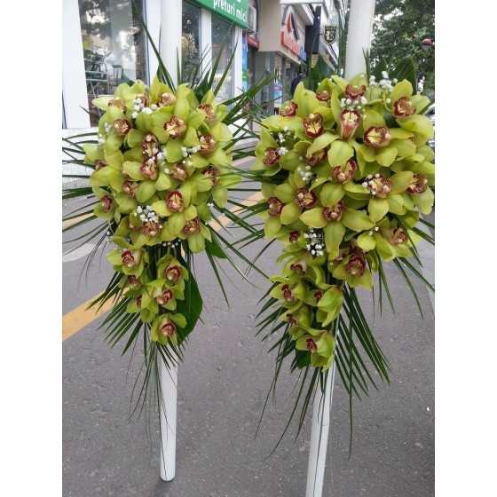 Lumanari nunta orhidee imperiala verde